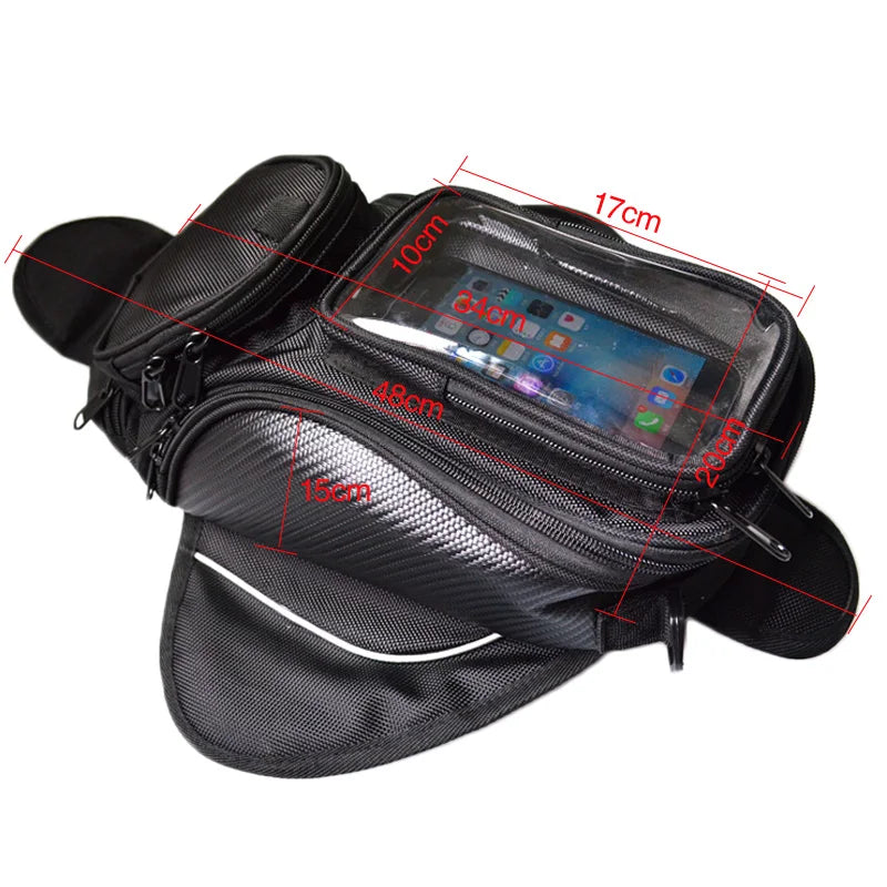 Waterproof Motorcycle Tank Bag Magnetic Black