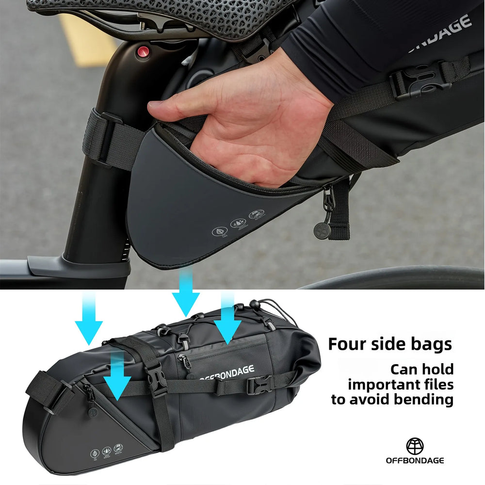 OFFBONDAGE 15L Foldable Rear Bike Saddle Bag