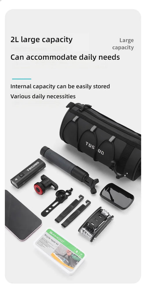 TOSUOD Bike Front Bag Multifunction Storage
