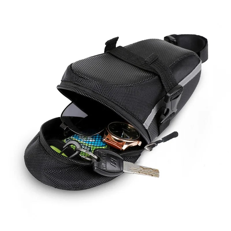 Waterproof Nylon Bike Saddle Bag Rear Tool Pouch