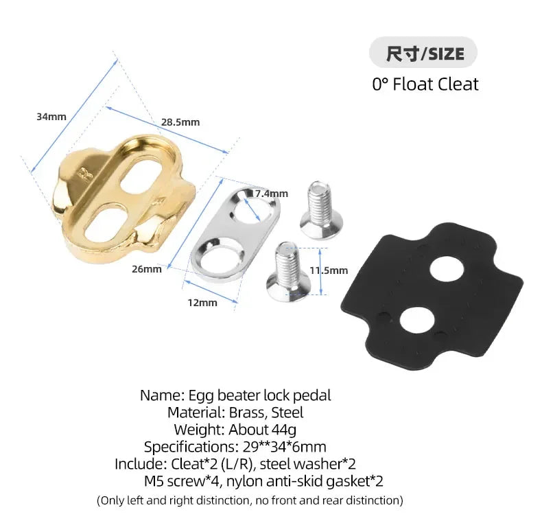 MTB Pedal Cleats Set for Crankbrothers Eggbeater