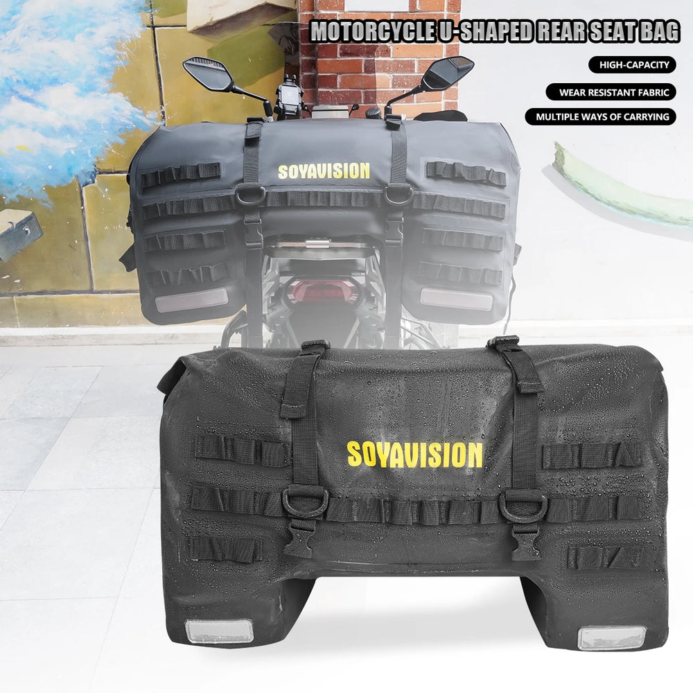 Waterproof motorcycle seat bag, travel luggage