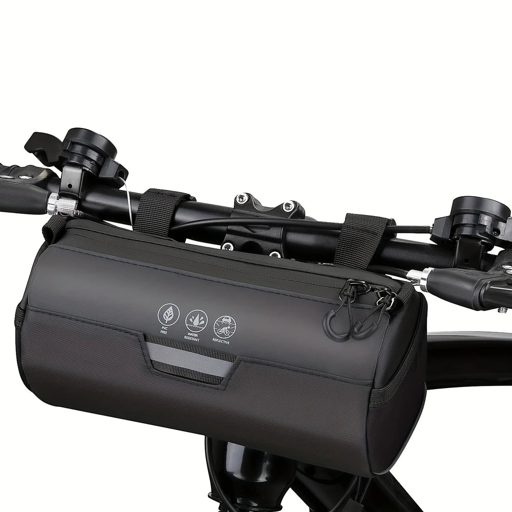 Bike Handlebar Roll Bag Waterproof Reflective