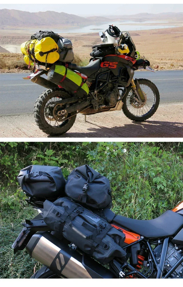 Waterproof motorcycle dry bag 40–90L for adventures