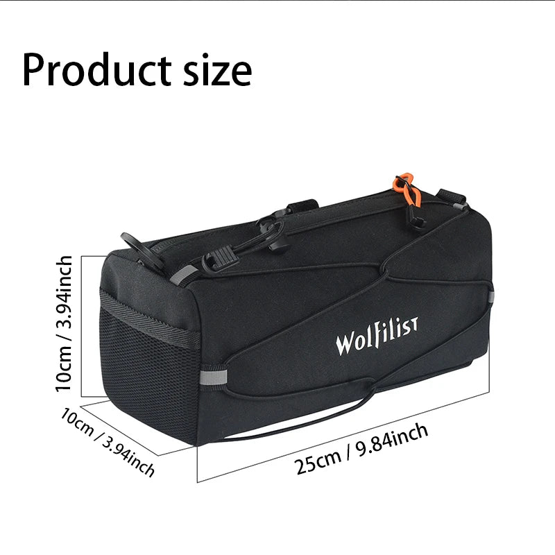 Bike Handlebar Front Storage Roll Bag for Cycling