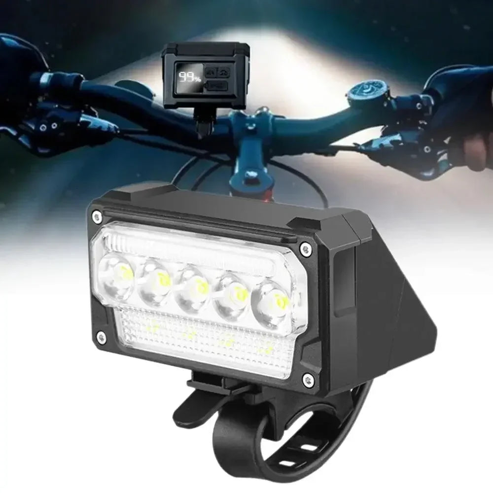 Waterproof USB Bike Headlight with Power Display