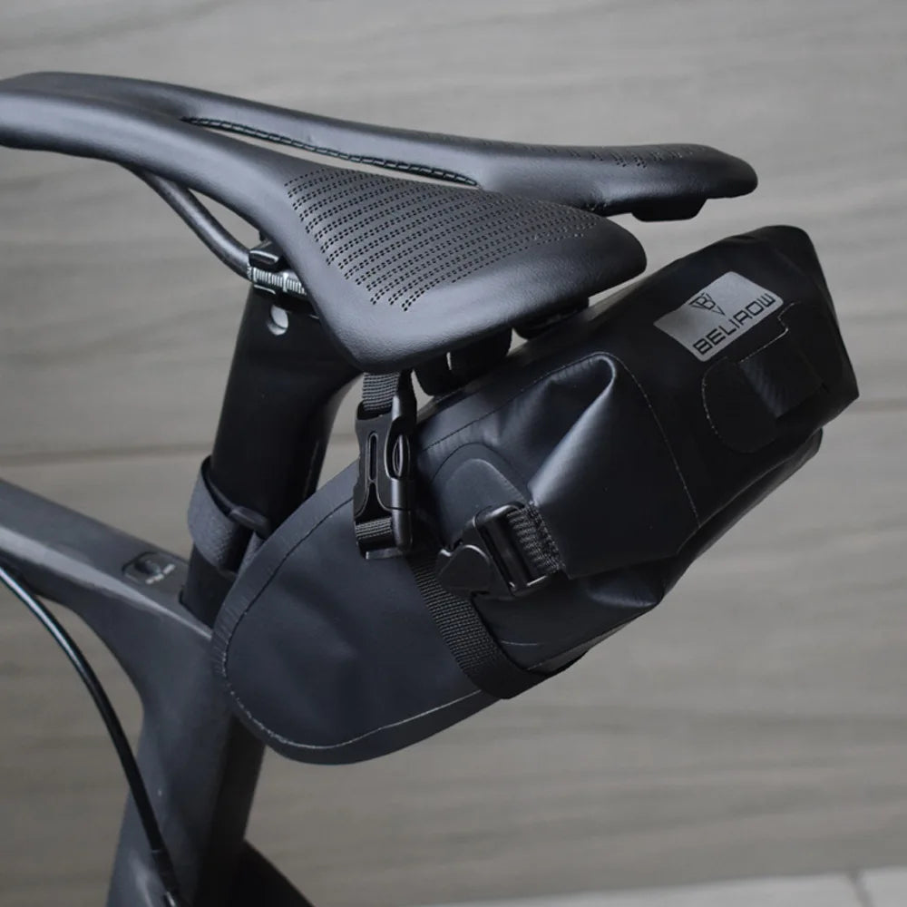 Waterproof bike saddle bag for MTB & road cycling