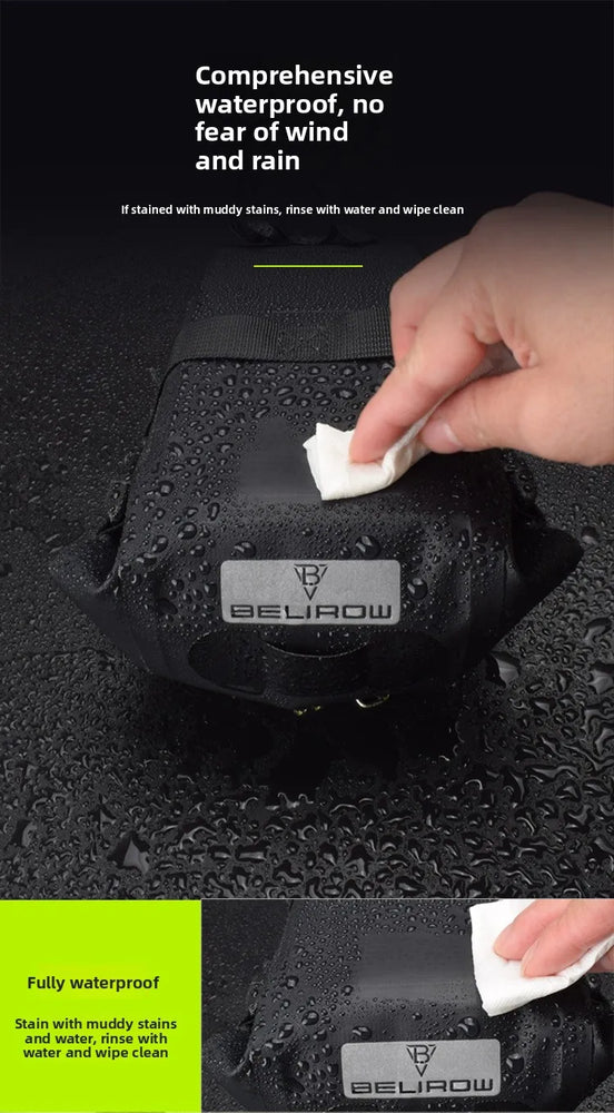 Waterproof bike saddle bag for MTB & road cycling