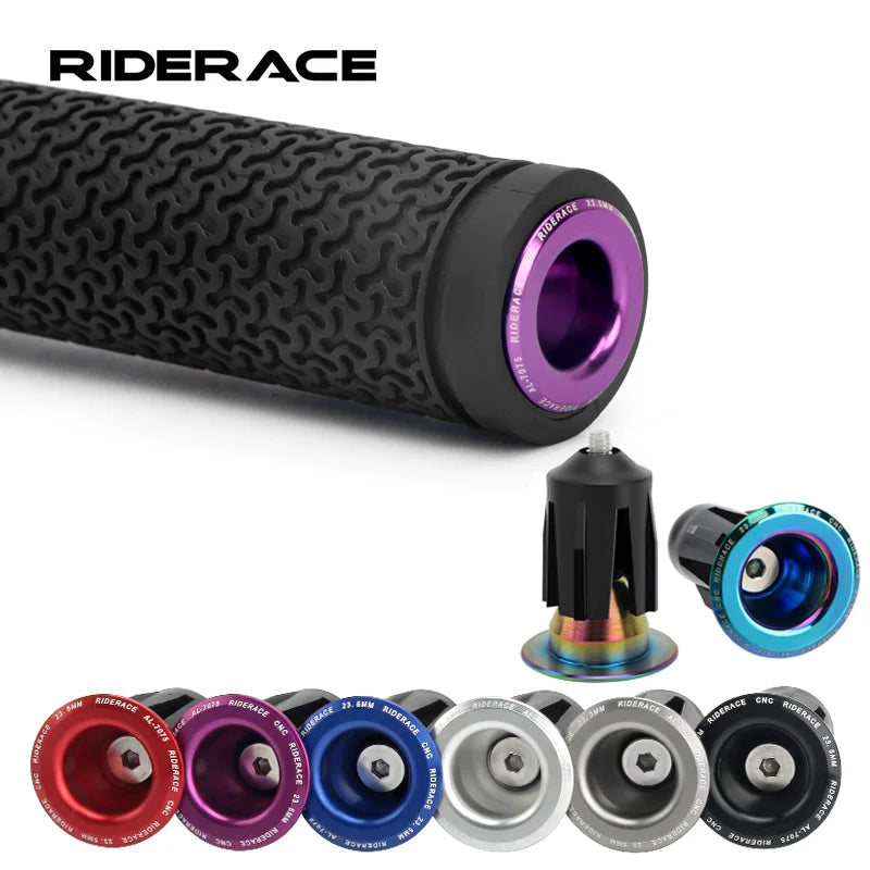 1 Pair Bicycle Handlebar End Plugs Alloy Caps