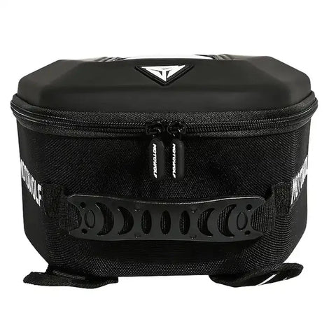 Motorcycle tank bag with magnetic mount & straps