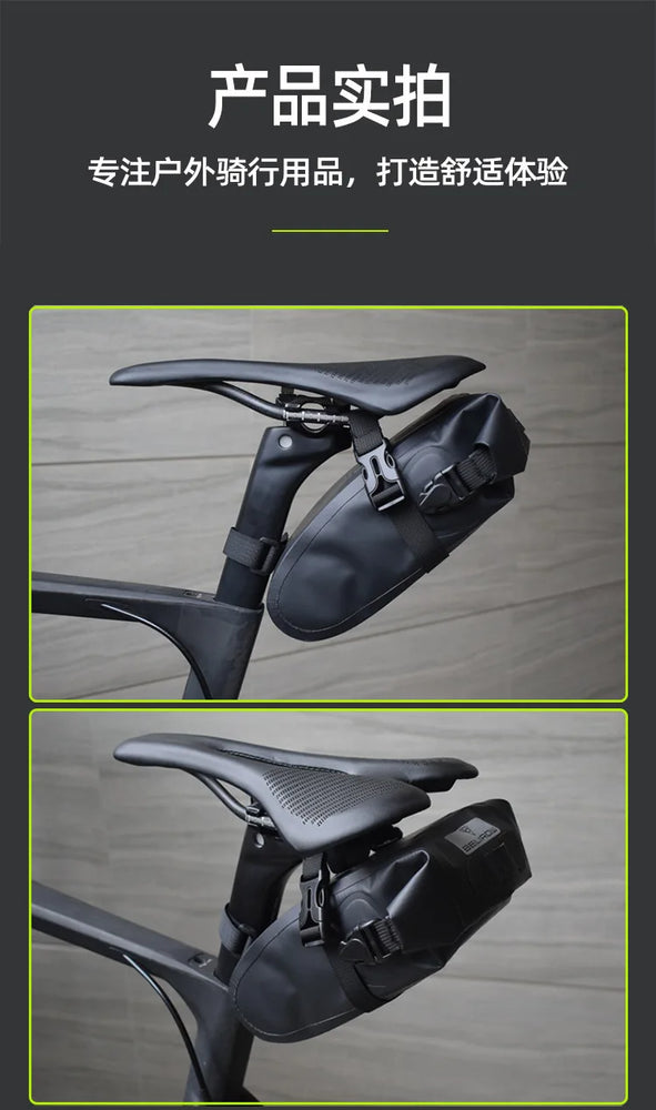 Waterproof bike saddle bag for MTB & road cycling