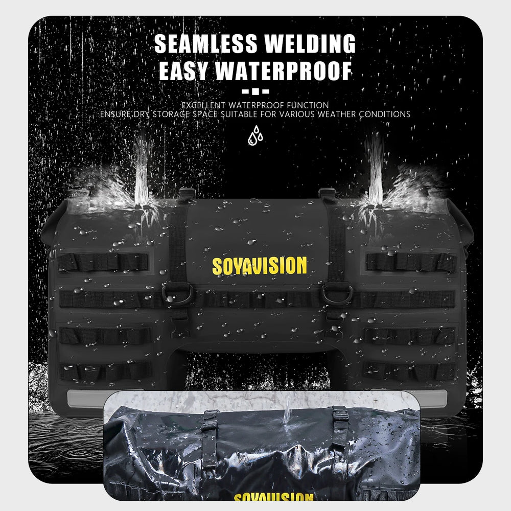 Waterproof motorcycle seat bag, travel luggage