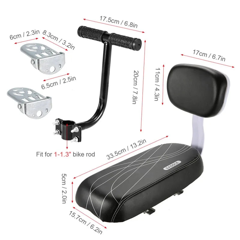 Mountain Bike Rear Child Seat with Backrest
