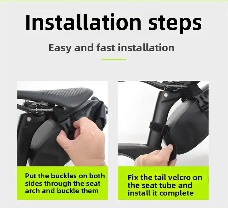 Waterproof bike saddle bag for MTB & road cycling