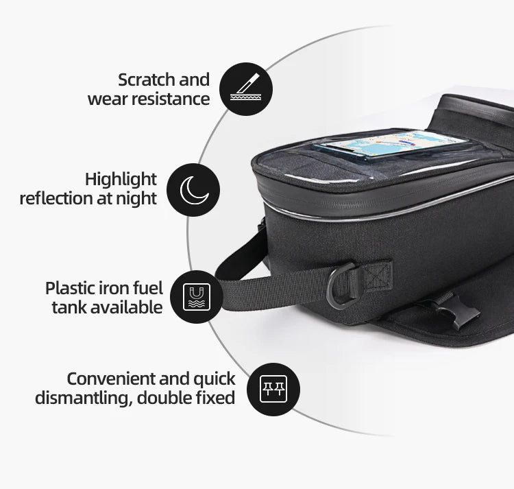 Universal Motorcycle Magnetic Navigation Tank Bag