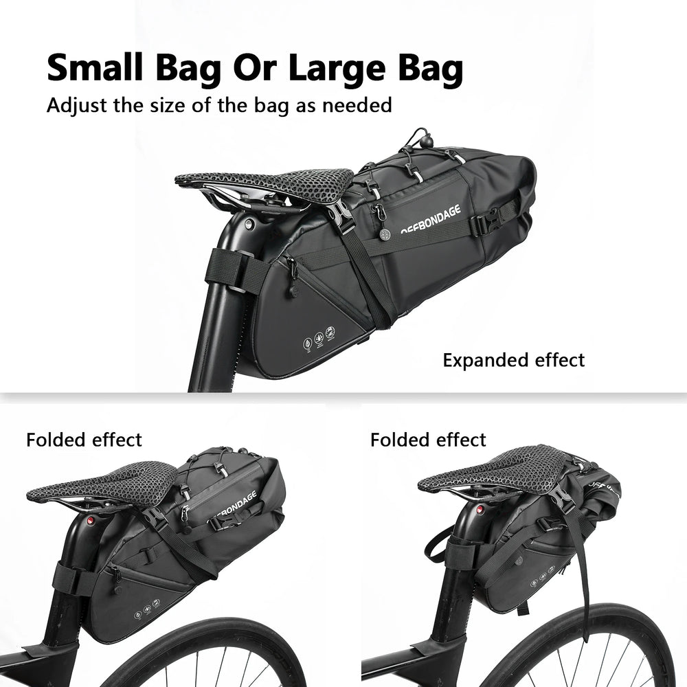 OFFBONDAGE 15L Foldable Rear Bike Saddle Bag
