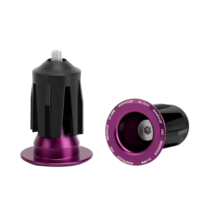 1 Pair Bicycle Handlebar End Plugs Alloy Caps