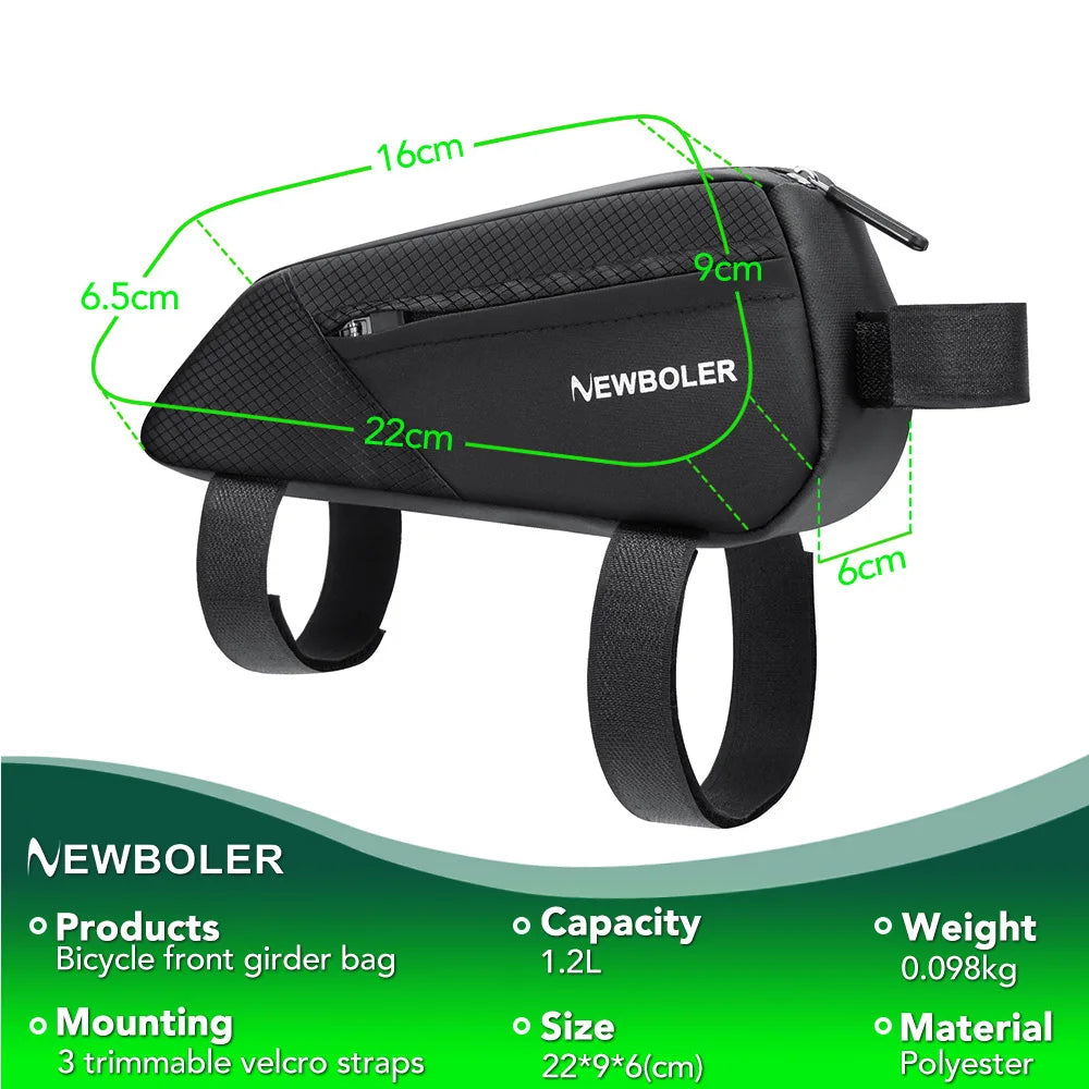 Waterproof Bike Frame Bag Top Tube Large Capacity