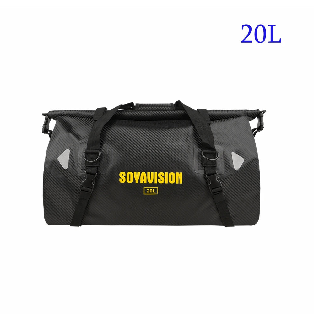 Waterproof motorcycle tail bag, 20–66L travel pack