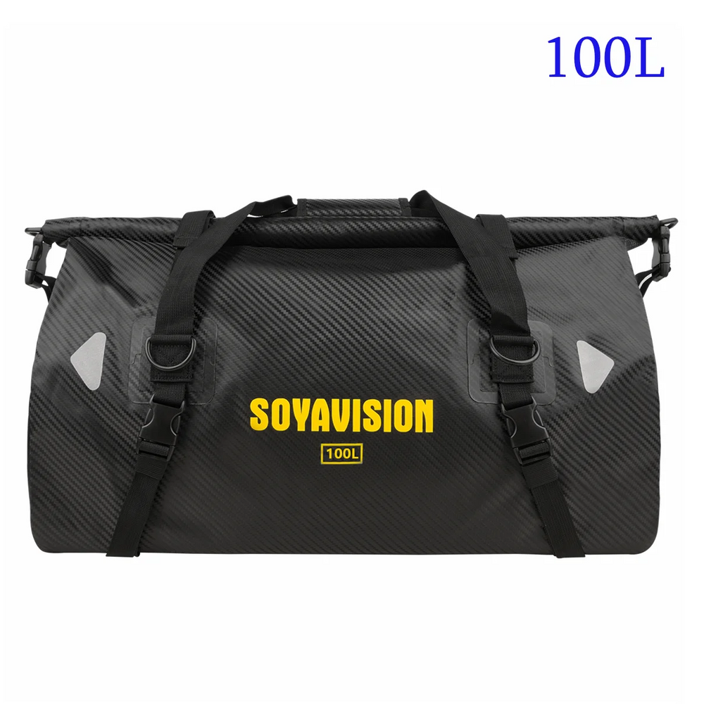 Waterproof motorcycle tail bag, 20–66L travel pack