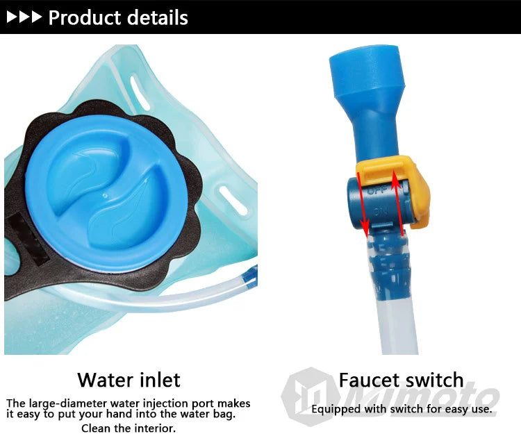 Hydration backpack 2L for cycling, motocross & hiking
