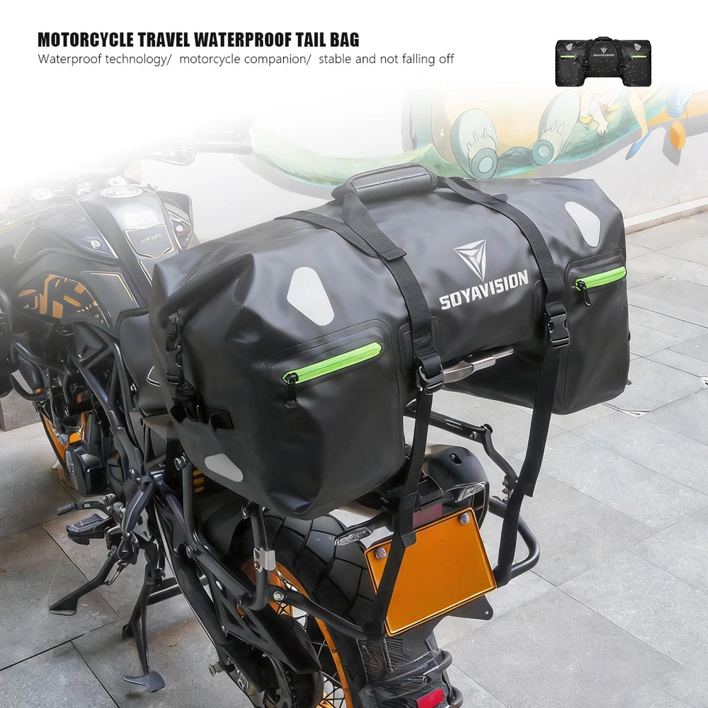 Waterproof motorcycle seat bag, travel luggage