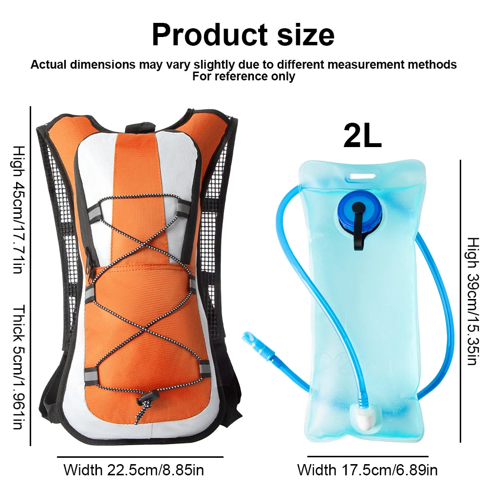 Hydration backpack 2L, lightweight for cycling & hiking