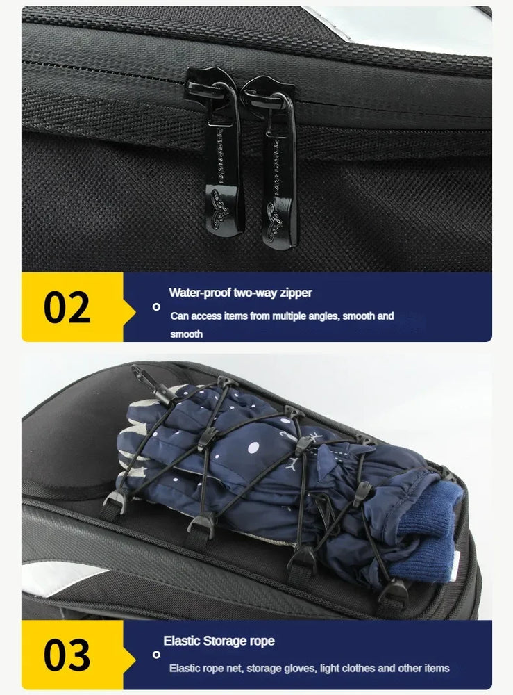 45L waterproof motorcycle tail bag, high capacity