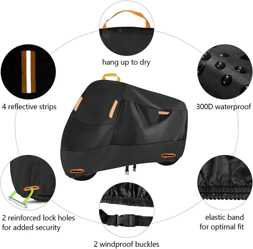 Waterproof Motorcycle Cover UV Protection Polyester