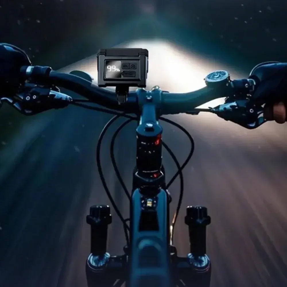 Waterproof USB Bike Headlight with Power Display