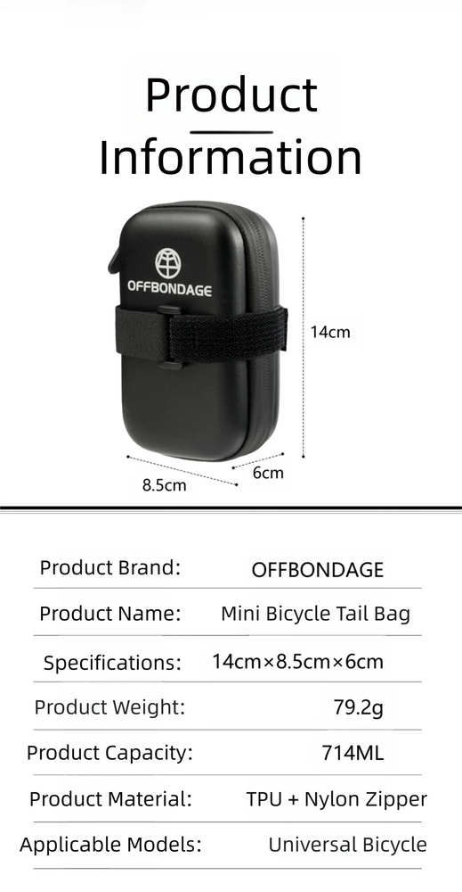OFFBONDAGE Mini Bike Tail Bag Waterproof 0.7L