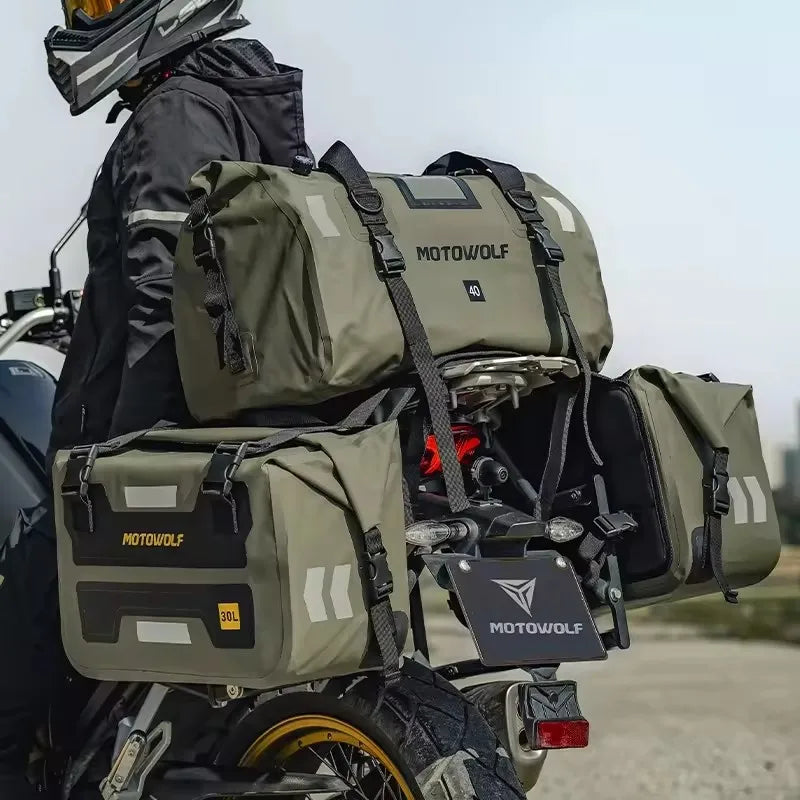 MOTOWOLF waterproof side bags for motorcycle riding