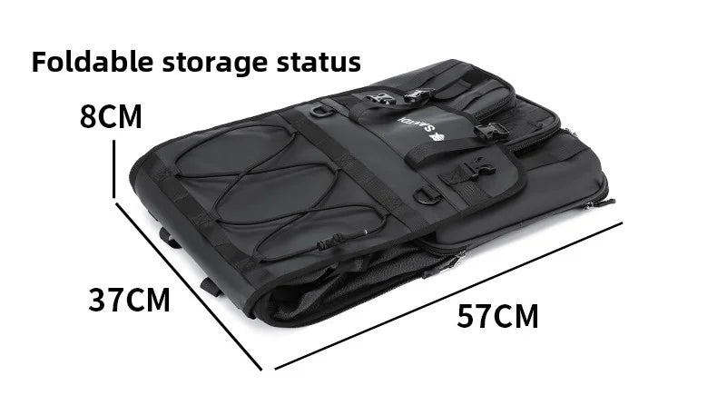 Motorcycle tail bag 19–80L, waterproof & expandable