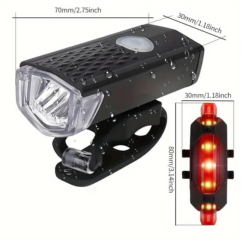 Bike Light Set Front and Rear for MTB & Road Bike