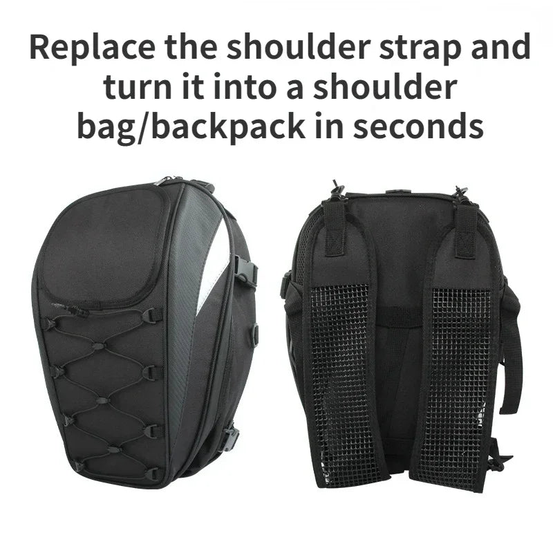 45L waterproof motorcycle tail bag, high capacity