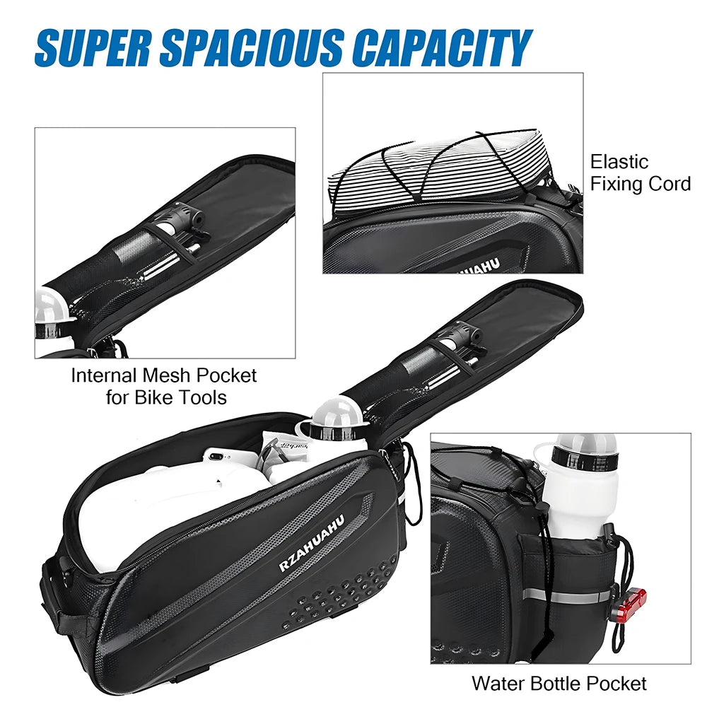 Large Capacity Bike Rear Carrier Bag Waterproof