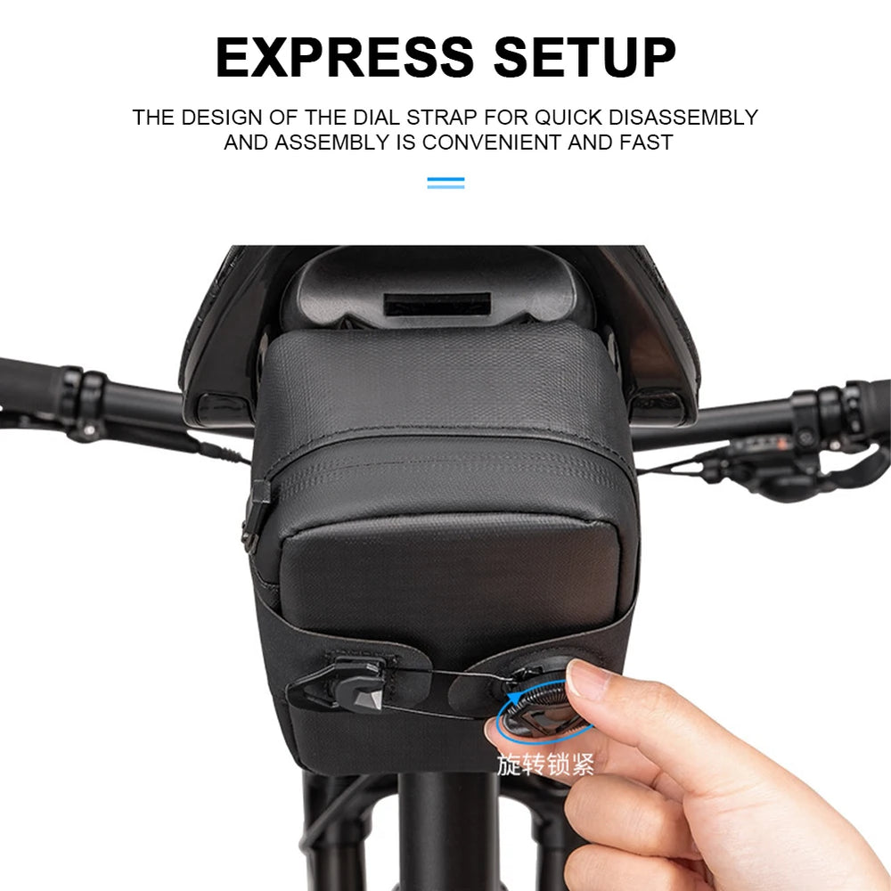 Bike Saddle Bag Strap-On Rear Seat Storage Bag