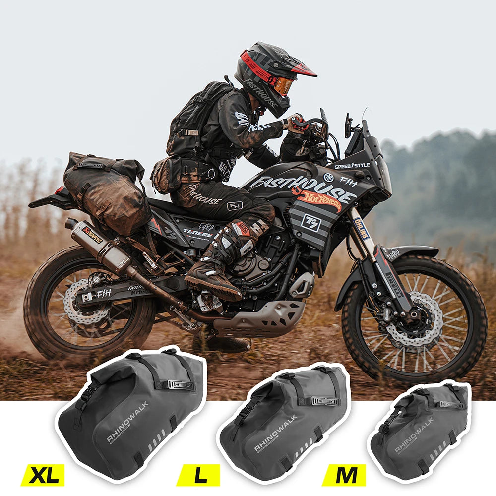 Rhinowalk waterproof motorcycle pannier bags 18–48L