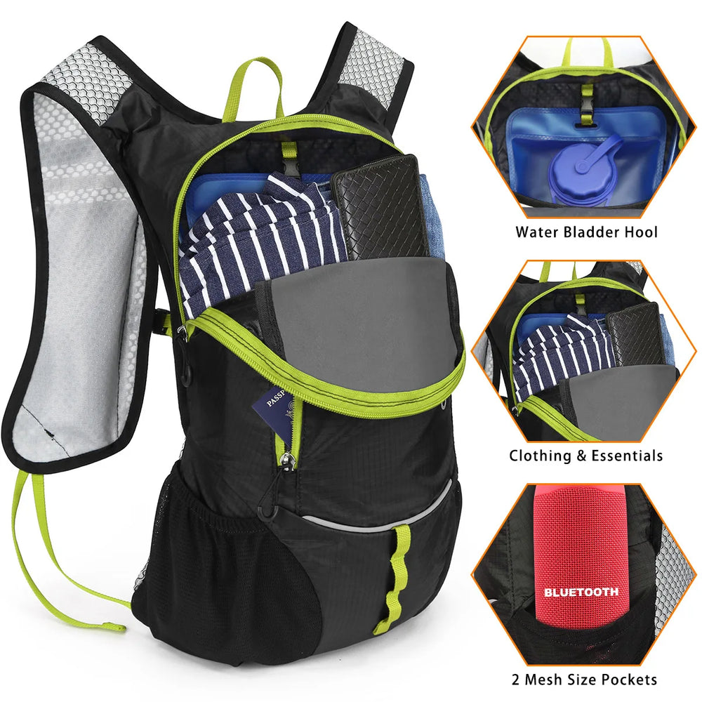 2L Hydration Pack Lightweight Running Cycling Backpack