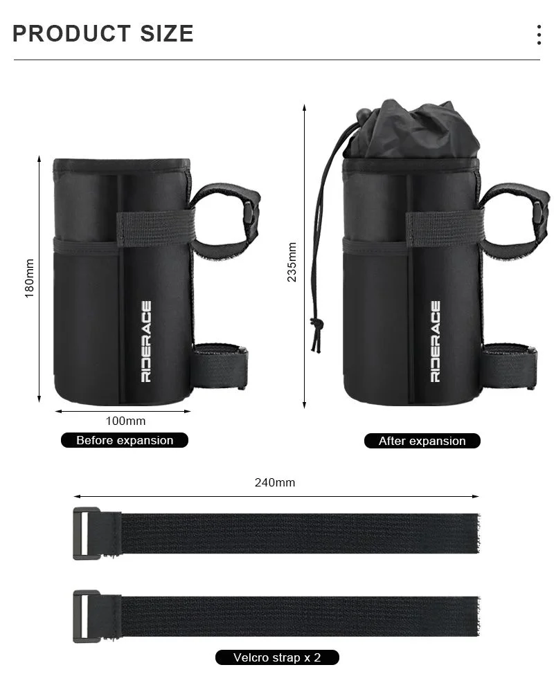 RIDERACE Cycling Bottle Pouch Handlebar Bag