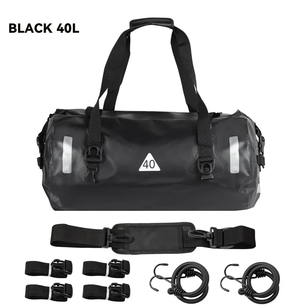 Waterproof motorcycle dry bag 40–90L for adventures