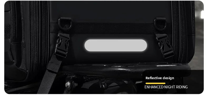 Motorcycle tail bag 19–80L, waterproof & expandable