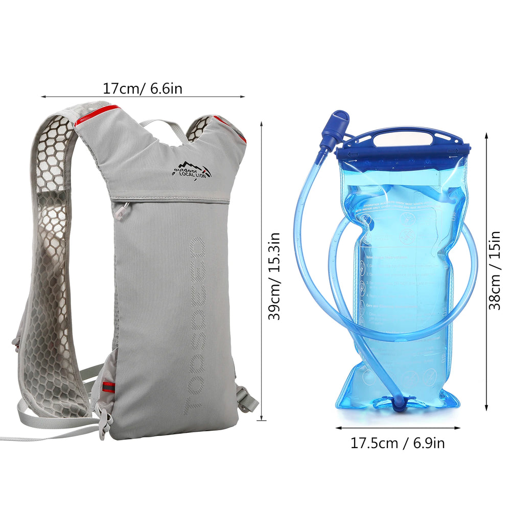 2L Hydration Backpack, Lightweight for Running & Cycling