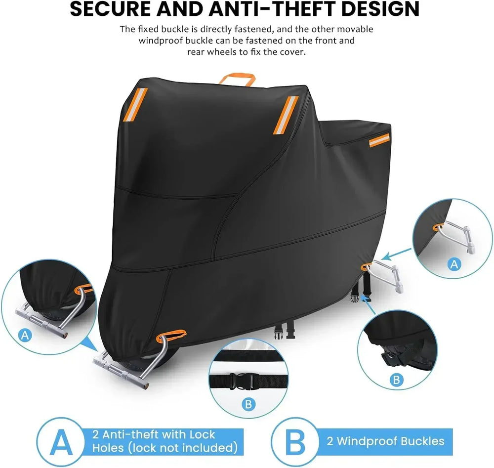 Waterproof Motorcycle Cover UV Protection Polyester