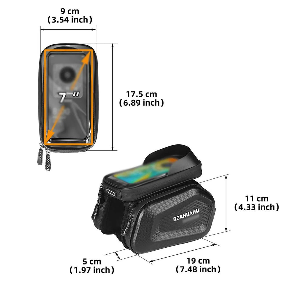Waterproof Bike Frame Bag Front Tube Phone Pouch