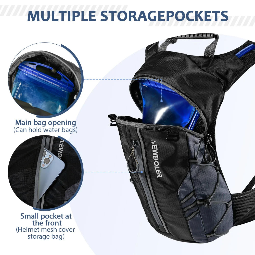 NEWBOLER Water-Repellent Cycling Hydration Backpack