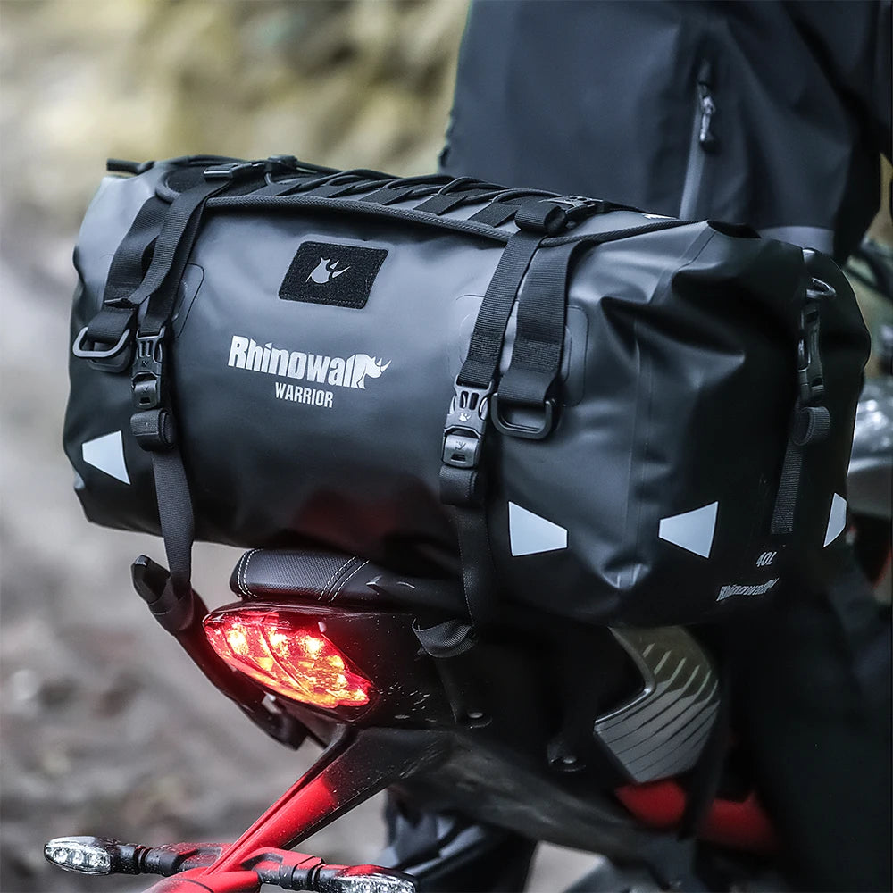 20–65L motorcycle back seat bag, waterproof MOLLE