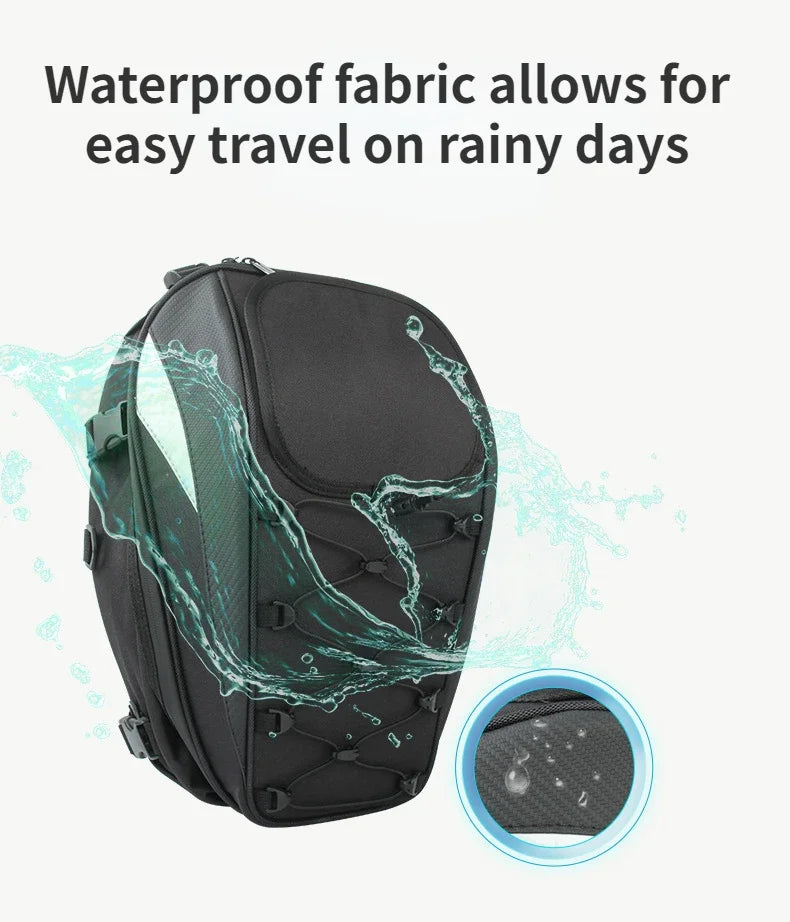 45L waterproof motorcycle tail bag, high capacity
