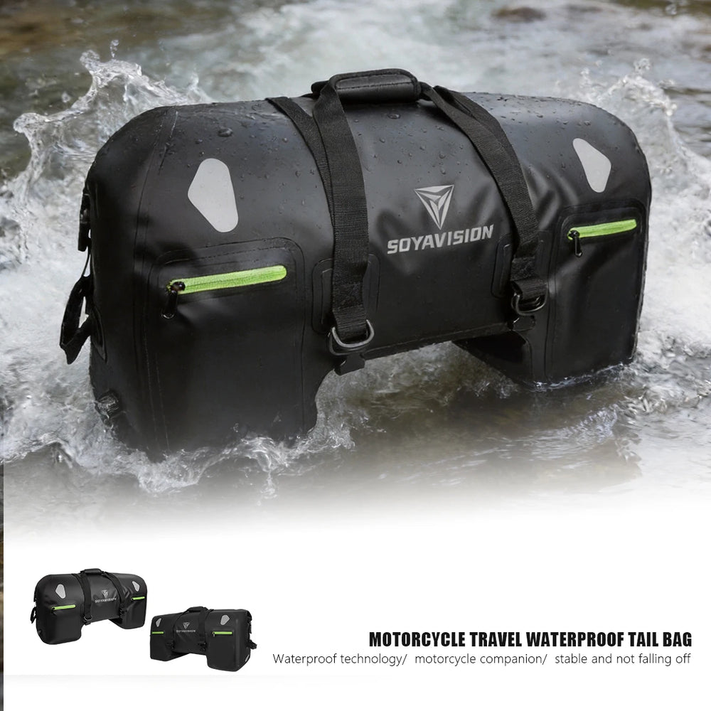 Waterproof motorcycle seat bag, travel luggage