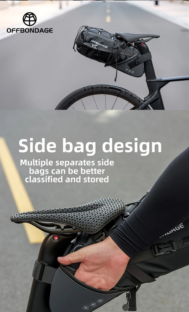 OFFBONDAGE 15L Foldable Rear Bike Saddle Bag
